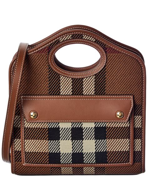 burberry mini vintage check leather bag